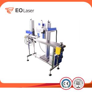 CO2 Laser Printing Machine For Beverage Package , Plastic Water Bottle , Paper Box